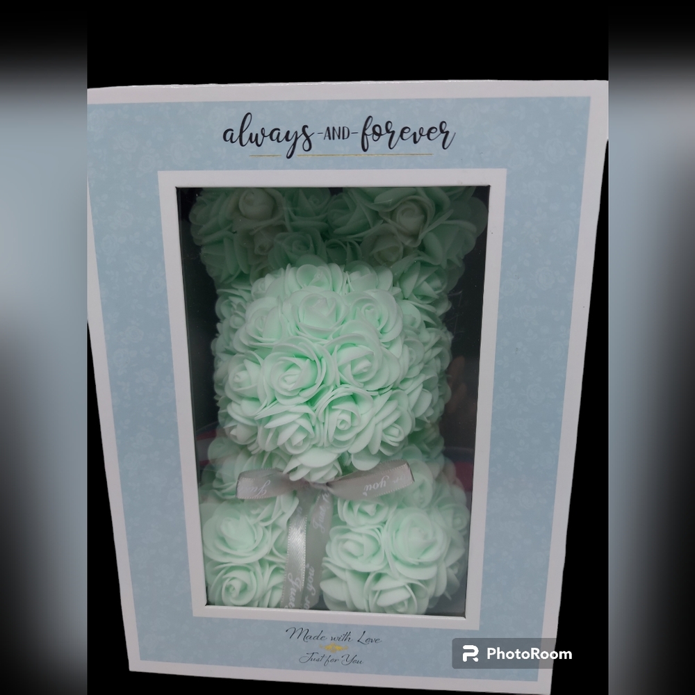 Always And Forever Faux Flower Bunny NIB - Picture 2 of 9